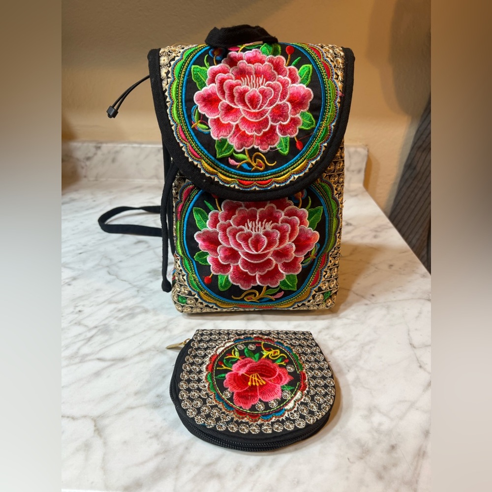 Mexico made by natives very cultural and authentic mini backpack